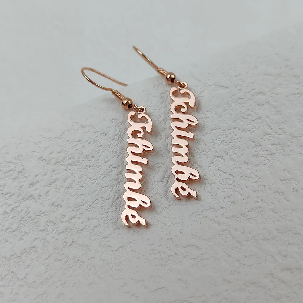 BOUCLES D'OREILLES PENDANTES JUSQU'À 2 PRÉNOMS
