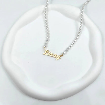 COLLIER PERLES 1 PRÉNOM
