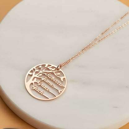 COLLIER ARBRE DE VIE JUSQU'À 4 PRÉNOMS
