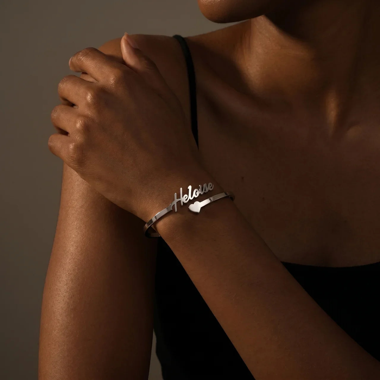 BRACELET JONC COEUR 1 PRÉNOM