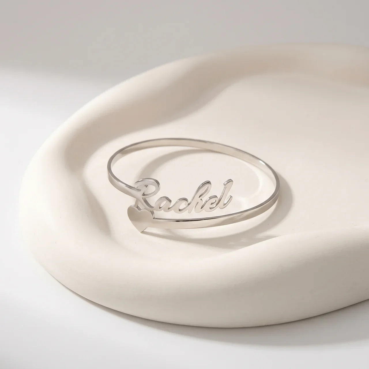 BRACELET JONC COEUR 1 PRÉNOM