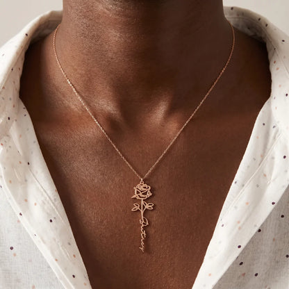 COLLIER FLEUR DU MOIS & PRENOM